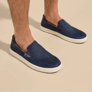 Men’s Olukai Lae'ahi Blue Slip-On Loafer Shoes Size 10 1/2